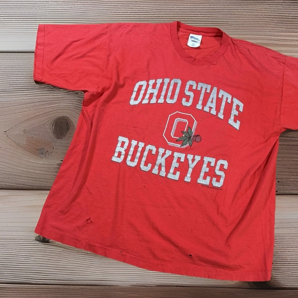 Vintage 1996 Ohio State Buckeyes Shirt XL Pro Player Graphic Tee Single Stitch‎ - Picture 2 of 8